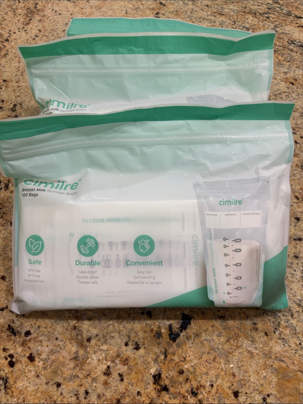 Cimilre Green Reclosable Storage Bags - Pack